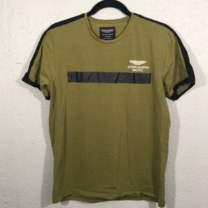 Ashton Martin New Olive Green Screen Print T-Shirt‎